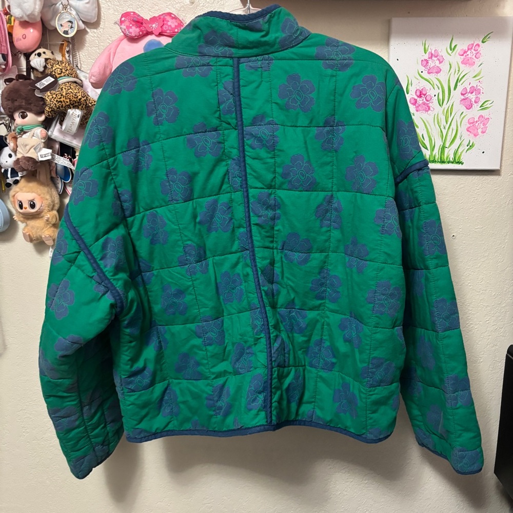 FREE PEOPLE Chloe Jacket in Grass Combo Sz Medium - Picture 7 of 7